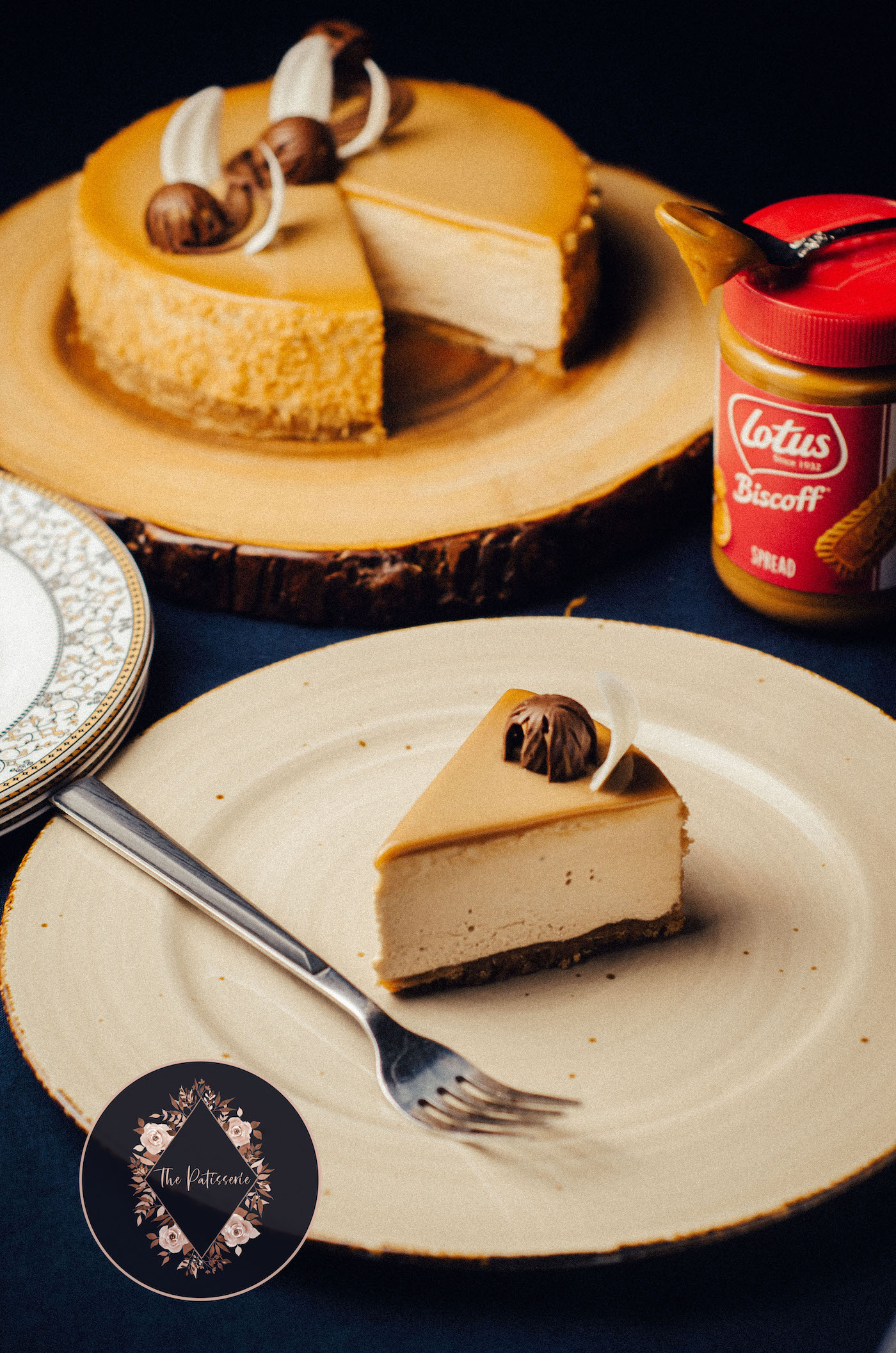 Eggless No-Bake Lotus Biscoff Cheesecake