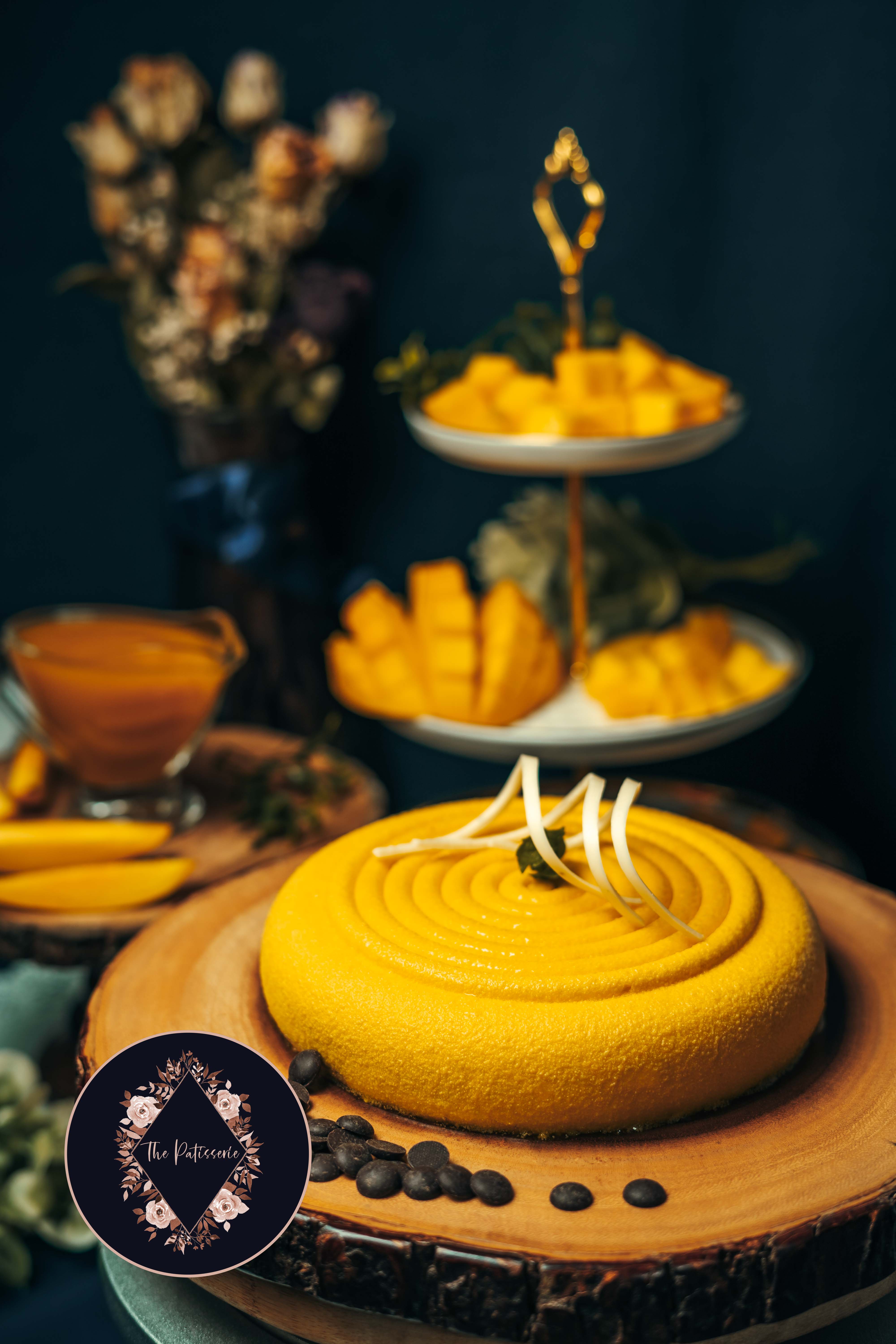 Mango Dark Chocolate Mousse Cake